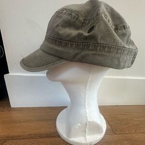 Military cotton cap in tan like new no tags